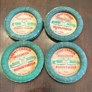 4 vintage Runnymede Light Cream Covers